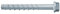 Fischer Viti per Calcestruzzo UltraCut FBS II 14x95 30/10/- US con Testa Esagonale e Rondella Integrata per Fissaggio e Rinforzo Solai in Cemento, Riultilizzabili, per Zona Sismica C1 e C2, 20 pz
