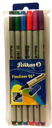 Feinliner 6St fbg.sortiert PELIKAN 940650 96 0.4mm