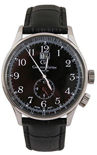 Carl von Zeyten Black Forest Edition Quarz Dual Time Herren Armbanduhr Etterlin CVZ0006BK