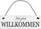 Anika Hermsen-Grallert, HomeYourself Shabby Chic Vintage Schild Herzlich Willkommen Dekoschild Türschild