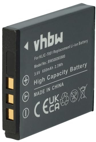 vhbw 1x Akku kompatibel mit Agfa Optima 2338, 2338MT, T-1000, T-1228, 1338, 1338MT Kamera (650 mAh, 3,6 V, Li-Ion)