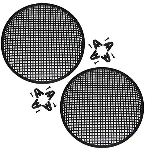 Custom Install Parts Universal 15 Inch (15) Subwoofer Speaker Metal Waffle Cover Guard Grill Pack of 2 (Pair)