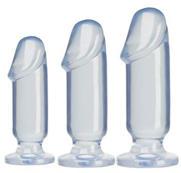 Doc Johnson Crystal Jellies Anal Starter Kit Clear Anal Plug