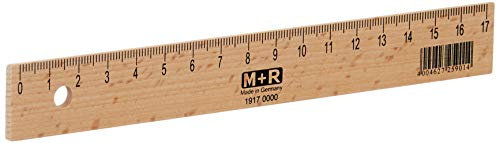 M+R Lineal 19170000 17cm Holz naturbelassen buche