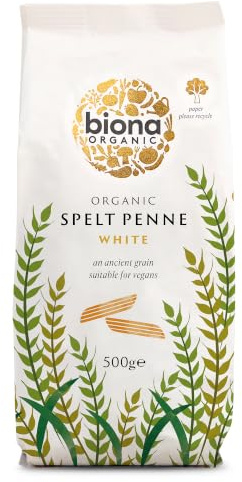 Biona Organic White Spelt Penne 500g (Pack of 5)