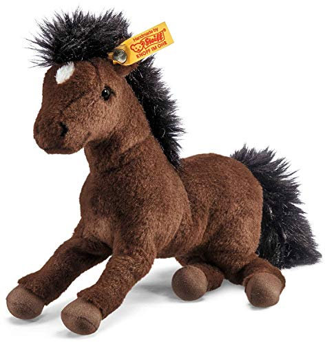 Steiff Kuscheltier Kleiner Freund Hannoveraner Hanno, Süßes Stofftier mit Kunststoffaugen, Kinder, Jungen & Mädchen, Plüschtier 22 cm, Braun, 280351