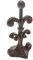 Comfify Fleur De Lis Gusseiserner Türstopper - Dekorativer Lilien Türstopper Keil mit gepolstertem, kratzfestem Filzboden - Vintage Design - 4x3,5x8