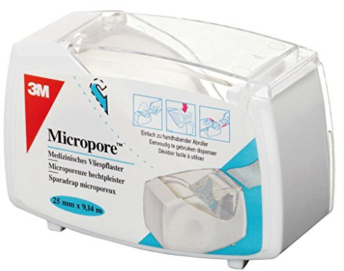 Mikropore weiß auf Schlauchabroller, luftdicht, 9,14 m x 2,5 cm