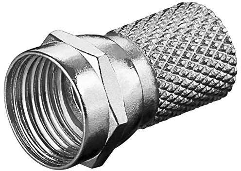 goobay F-Stecker, Zink vernickelt, L. ca. 18mm; WEF 7 F-Plug 18mm Zn LC