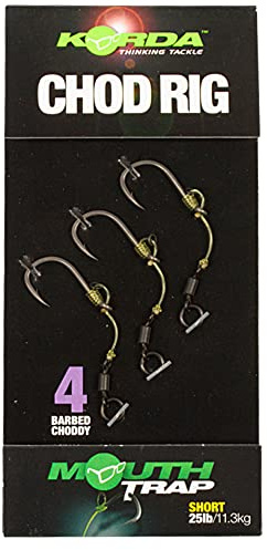 Korda Ready Tied Chod Rigs (Short Barbed Size 6)