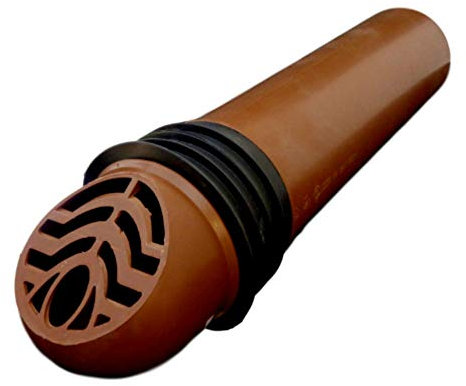 National Ventilation 2447B 100mm Round Cowled Through Wall Duct Vent Kit (Brown)