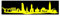 skyline4u Kiel Aufkleber Kiel Skyline viele Farben 20 x 4,1cm gelb