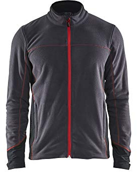Blaklader 49951010 MIKRO-FLEECE-JACKE, Dunkelgrau/Rot, grootte S