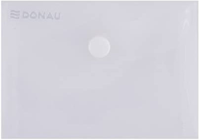 DONAU Umschlagmappe Schnappverschluss PP A7 180 Mikron Transparent / / Typ-Umschlag/Art-Mit Schnappsperre/Index-N.a. / Material-Pp/Farbe-Transparent/Format-A7 / Dicke [mm]-180µm