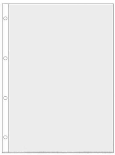 VELOFLEX 4341000 - Prospekthüllen DIN A4, Klarsichthüllen, PP-Folie, links und oben offen, 4-fach Lochung, 100 Stück