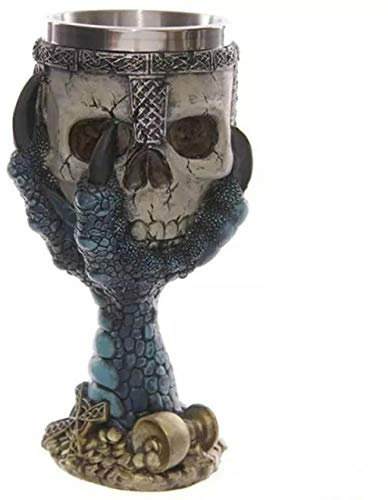 HAOSHA 3D Skull Goblet Stainless Steel Beer Mug Design Unicorn Wine Glass 200 Ml Cup Supplies, B
