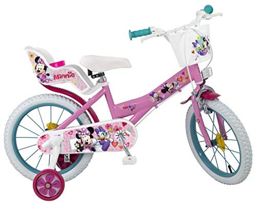Toimsa - Bicicletta per Bambini, Motivo Minnie, 16(40,6 cm), Colore: Rosa