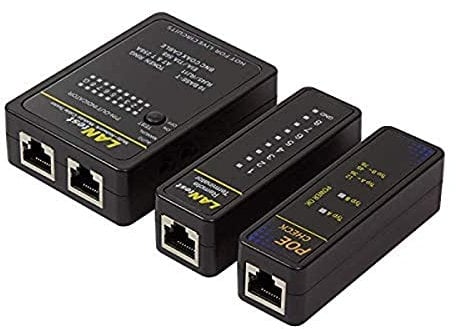 LogiLink WZ0015P Netzwerk Kabeltester mit Poe Finder, schwarz