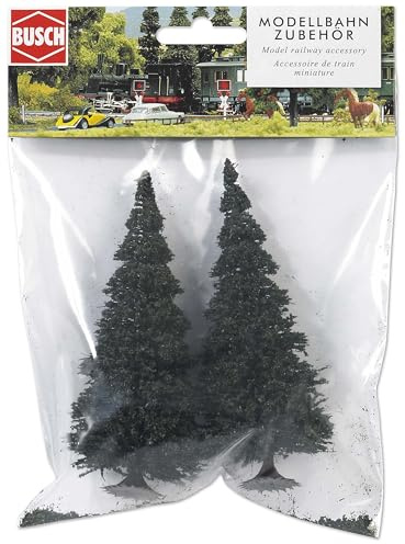 BUSCH 6105 Tannen Modellbaum 2er Set 11cm H0
