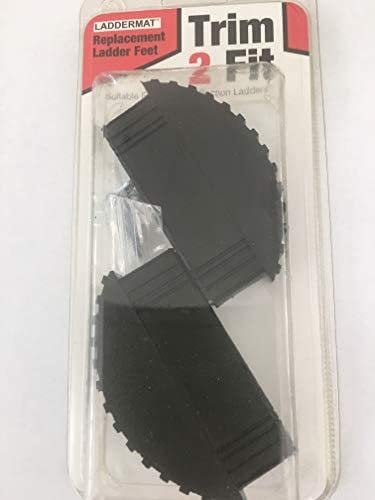 LadderMat Ladder Feet - High Density Rubber, Anti-Slip, Black, 89mm x 25mm, 2 Pack