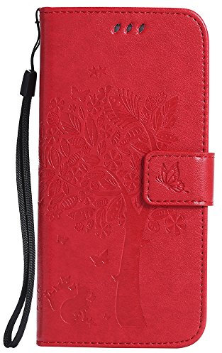 Nancen Compatible with Handyhülle Galaxy S7 Edge/SM-G9350 Flip Schutzhülle Zubehör Lederhülle mit Silikon Back Cover PU Leder Handytasche