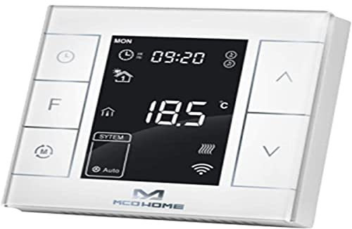 MCO Home Smart Thermostat für Elektroheizungen mit Feuchtigkeitssensor, 230 V, Weiß, MH7H-EH