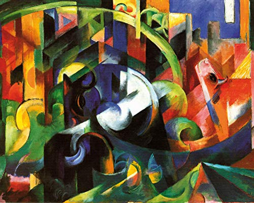 1art1 Franz Marc Poster Bild Mit Rindern I, 1913 Kunstdruck Bild 50x40 cm