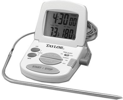 Taylor Precision Products 1470N Oven Thermometer, With Meat Probe & Timer, Digital, Magnetic, 2 AAA - Quantity 6