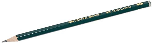 FABER-CASTELL 119007 - Bleistift Castell 9000, Härtegrad 7B, grün