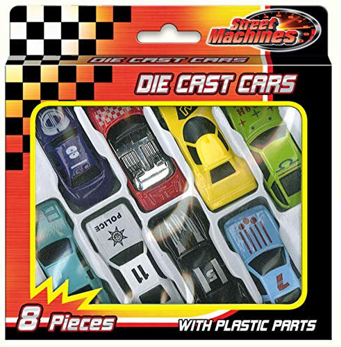 Kids Toy Cars aus Metalldruckguss - 8-teilige Rennwagen, Cabrio Toy Car Pack