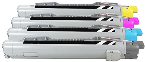 United Toner Rebuilt für Epson Aculaser C 4200 DN PC 5 - C4200 / C13S050242 - C13S050245 - Toner Sparset Black, Cyan, Magenta, Yellow - Für ca. 1 x 10.000 & 3 x 8.500 Seiten (5% Deckung)