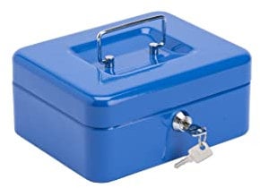 Burg Wachter Money 5020 8 Inch Cash Box - Blue