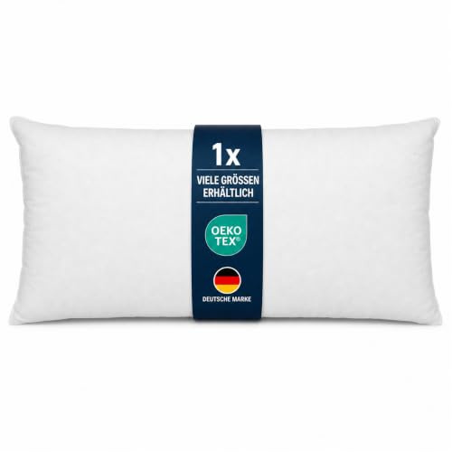 Arsvita Füllkissen 40x80cm - Innenkissen mit Polyesterfüllung Oeko-TEX | Kissenfüllung ideal für Dekokissen, Zierkissen, Couchkissen, stützend und formstabil, waschbar bei 30°C, allergikerfreundlich