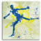 Paul Sinus Art Kickboxen 60x60cm SPORTBILDER Splash Art Wandbild Aquarell Art
