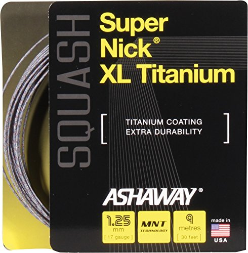ASHAWAY Squash-Besaitung Supernick Xl Titan, Grau/Rot/Blau, 9 m, 295/9/1