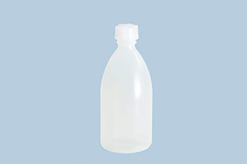 hünersdorff Bouteilles en plastique à remplir avec bouchon à vis en polyéthylène basse densité (incassables et alimentaires), 250 ml, transparentes.