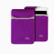 King of Flash Purple Slim Soft Neoprene Sleeve Compatible for iPad Mini & Various Tablets PC Within 7.9 inch Protection Bag Black Reversible Fully Padded Cover Case