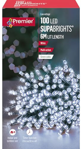 Premier 100 Multi-Action LED SUPABRIGHTS with Timer - White (LV126666W)