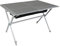 BERGER Campingtisch mit rollbarer Tischplatte - Klapptisch Höhenverstellbar Klappbar | Gartentisch, Esstisch, Balkon, Garten, Terrasse (Aluminium)