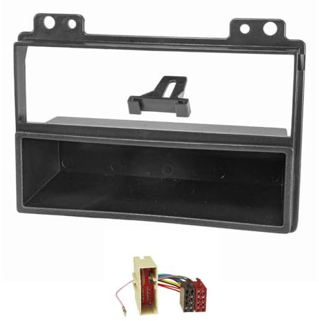 tomzz Audio 2415-018 Radioblende Set kompatibel mit Ford Fiesta JH1/JD3 Ford Fusion JU2 vor Facelift schwarz mit Radioadapter ISO