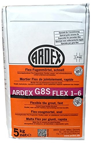 ARDEX G8S - Mortero flexible para juntas (1-6 mm, 5 kg, color gris claro)