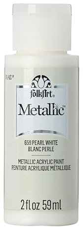 Folk Art Metallic Acrylic Paint in Assorted Colors (2 oz), 6102, Rose Gold 2 Ounce Perlweiß