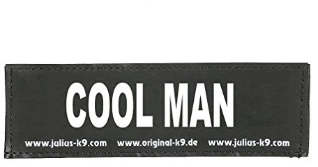 Julius-K9 Original Interchangeable Patch, Large, Black, Cool Man