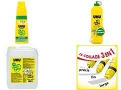 Lot de 12 Tube de colle twist and glue sans solvant, flacon de 38g UHU