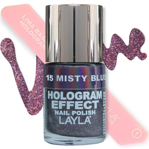 Layla Cosmetics Hologram Effect Nagellack - misty blush, 1er pack (1 x 0.01 l)