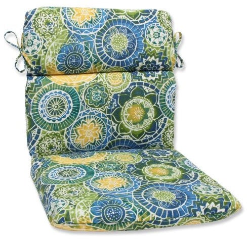 Pillow Perfect Outdoor Omnia Lagoon Abgerundete Ecken Stuhlkissen