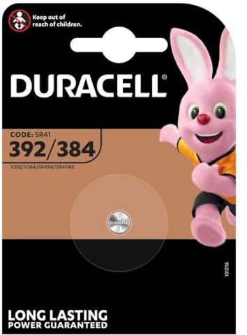 DURACELL Lot de 2 Blisters de 1 Pile oxyde argent pour montres Watch 392/384 SR 41