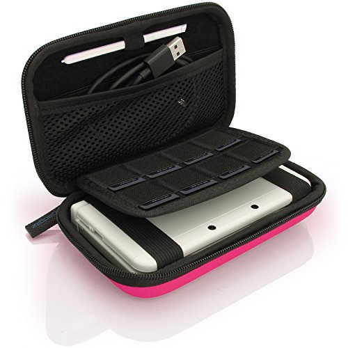 iGadgitz U3612 - Eva Hart Schutzhülle Kompatibel mit Nintendo 3DS XL & 2DS XL 2017 - Pink