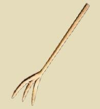 Unbekannt Krippenzubehör, Heugabel, Länge 7cm, aus Holz