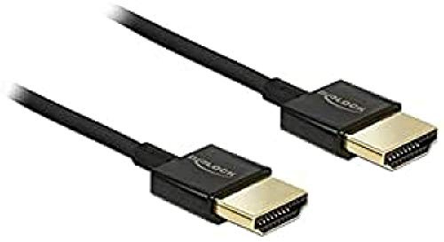 DELOCK Kabel High Speed HDMI mit Ethernet - HDMI-A Stecker > HDMI-A Stecker 3D 4K 1 m Slim Premium